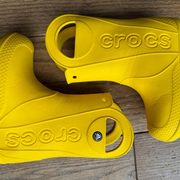 Crocs Kids Preschooler 11C Handle It Yellow Pull On Rubber Boots Unisex Rain - Picture 5 of 10